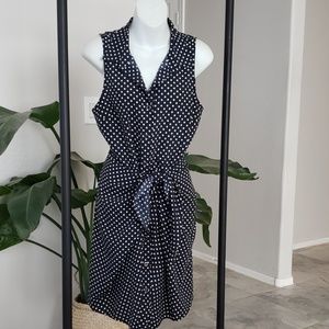 Michael Kors polka dot front tie dress